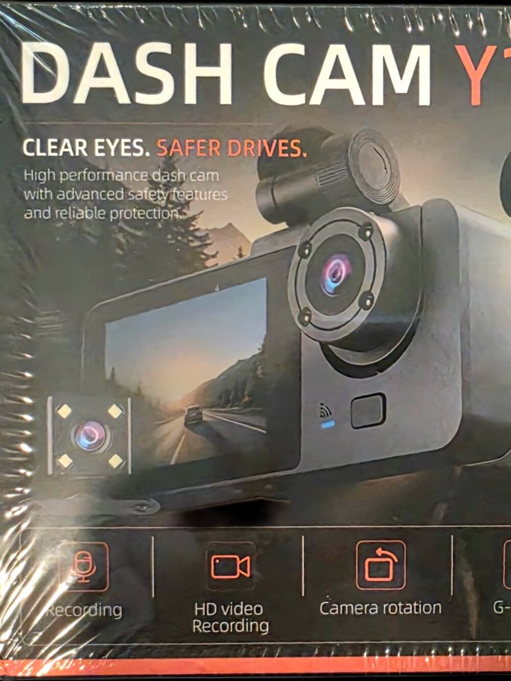 Y15 4K Ultra HD Dual Dash Cam Front & Rear Camera 170° Wide Angle NEW